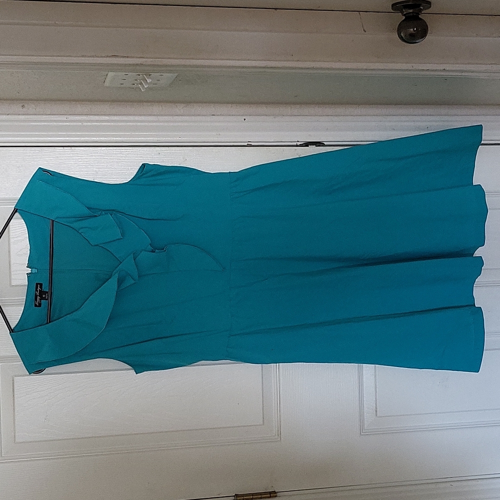 Aqua sleeveless dress